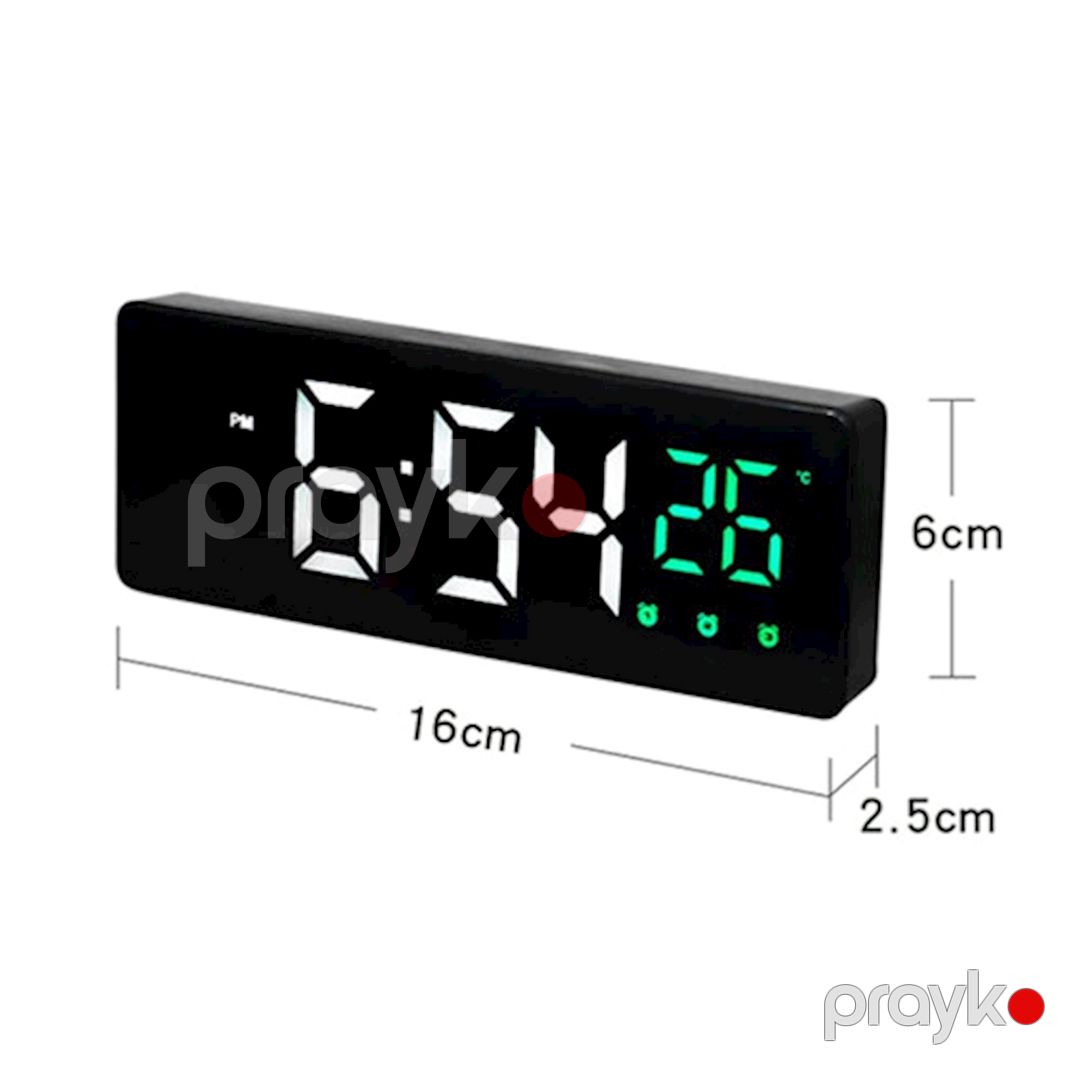 Masaüstü elektron saat GH 0715L, plastik, qara — Mallar, Bakı (2)