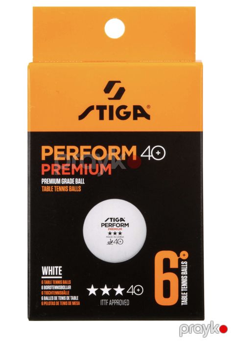 Masaüstü tennis topu dəsti Stiga Perform Premium 40, ağ, 6 ədəd — Bakı