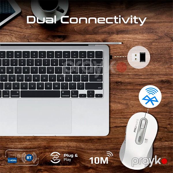 Promate Wireless Mouse Ken.whıte White — Mallar, Bakı (4)