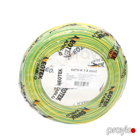 Neotek kabel nyaf H07V-K SARI-YAŞIL1x1.5 m — Bakı