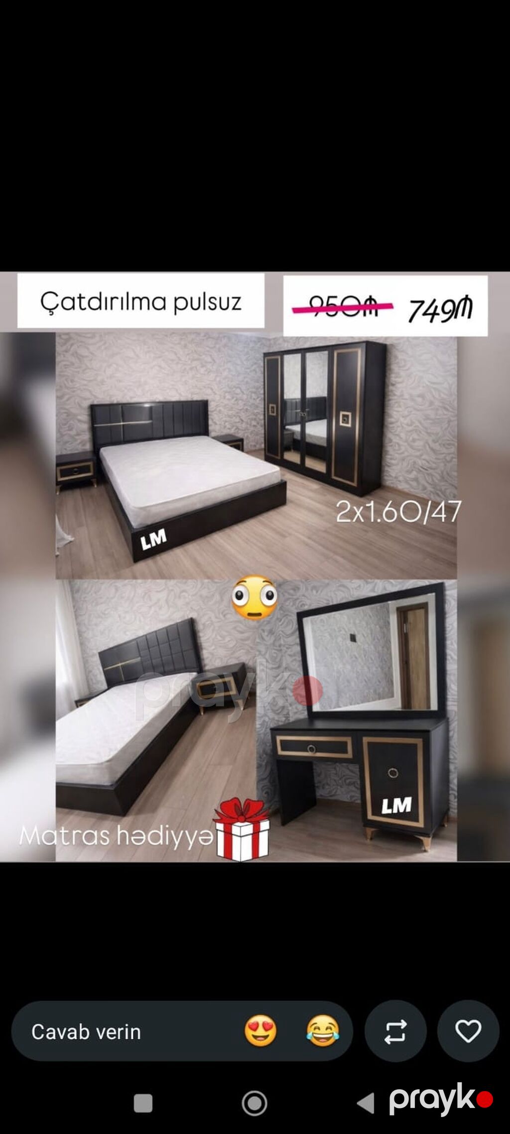 Məhsul: Yataq otağı mebelləri və kamodlar - Taxt çarpayı – 260₼ — Yataq otağı mobilya dəstləri, Bakı (4)