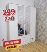 *4 qapılı dolab* Yeni sifarişlə hazırlanır Ölçü 160*47*200 *qiymet 299 — nihad — Мебель