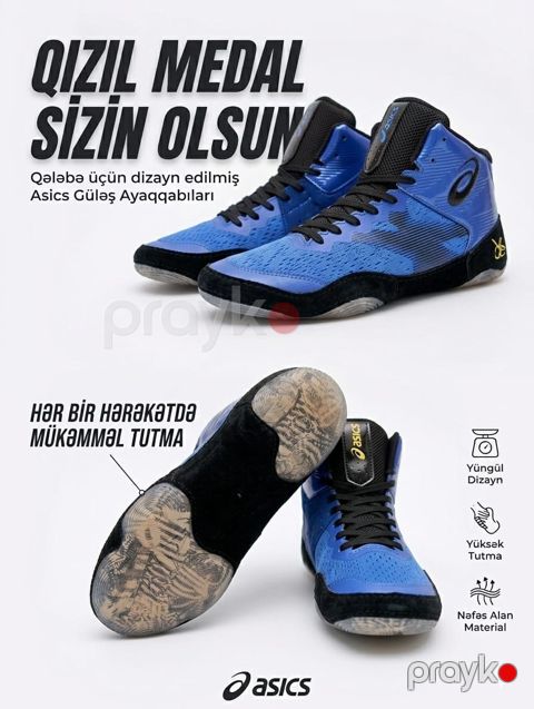 Güləş üçün ayaqqabı, tekstil, göy, ölçü 42 — Bakı
