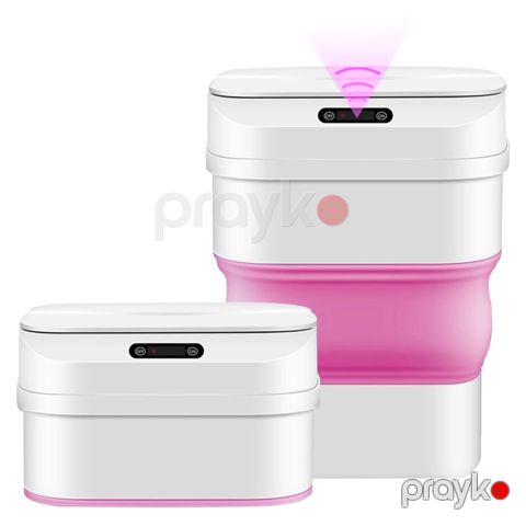 Zibil qutusu İLMZ027-0701, plastik, 17.5 l, sensorlu, ağ/çəhrayı — Bakı