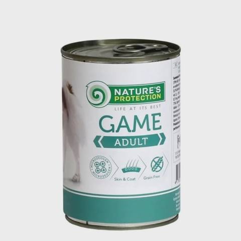Nature’s Protection Adult Game, itlər üçün ov əti ilə yaş yem, 400 q — Pet supplies