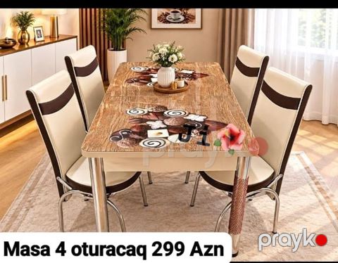 Turkiye istehsali. Metbex masa desti Masa 4 oturacaq Masa — Saray