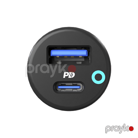 Powerology 38W Ultra-Quick Car Charger Black — Bakı