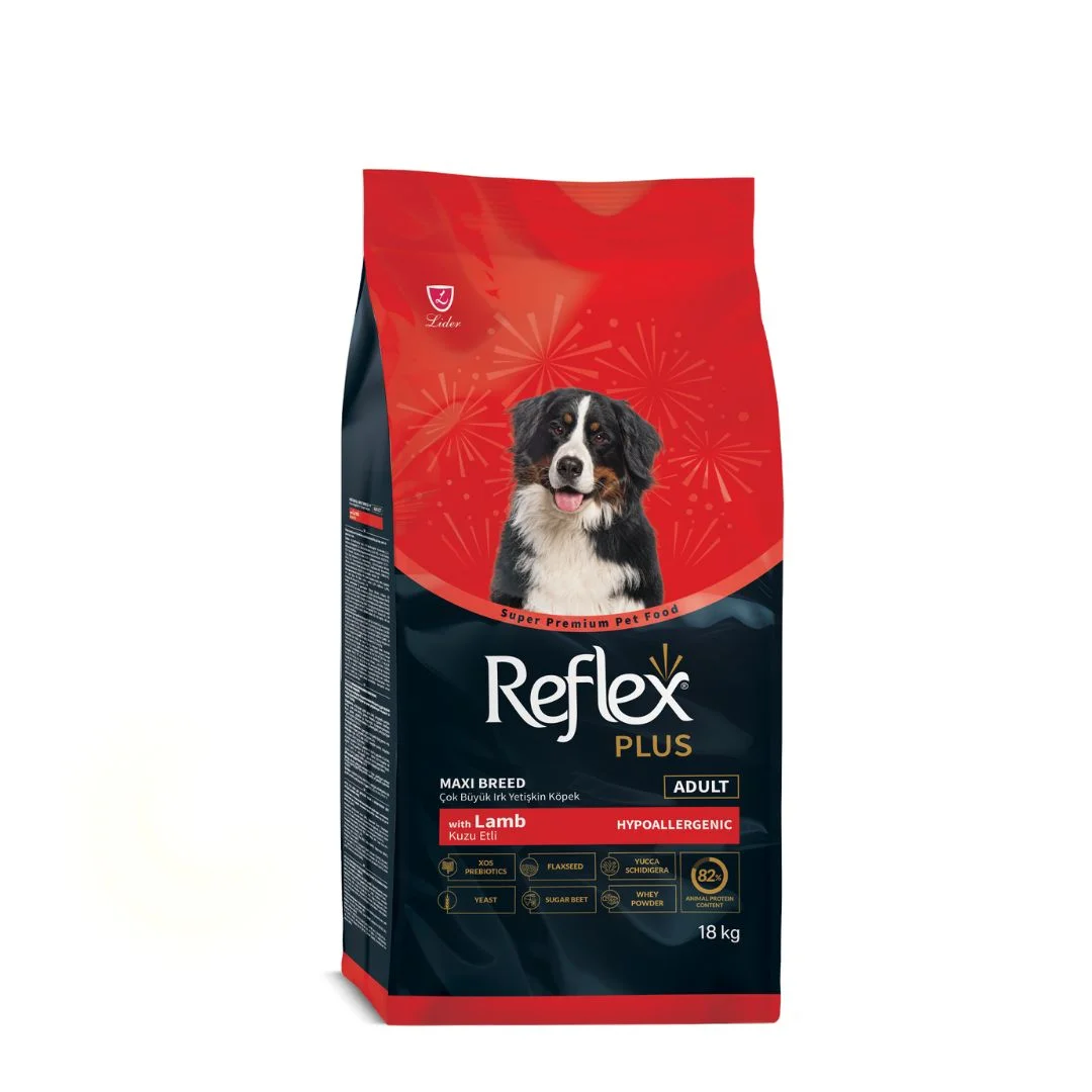 Reflex Plus Maxi Adult, iri cinsli yetkin itlər üçün quru yem, quzu və düyü ilə (çəki ilə) — Bakı