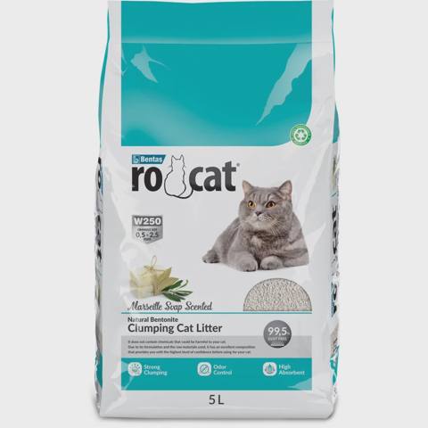 Rocat Marsel sabunu ətirli topalaşan pişik qumu, 5 l — Мысықтар