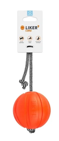 Collar Liker Cord, bala itlər və kiçik cins itlər üçün kordonlu top, narıncı, Ø9 sm — Bakı