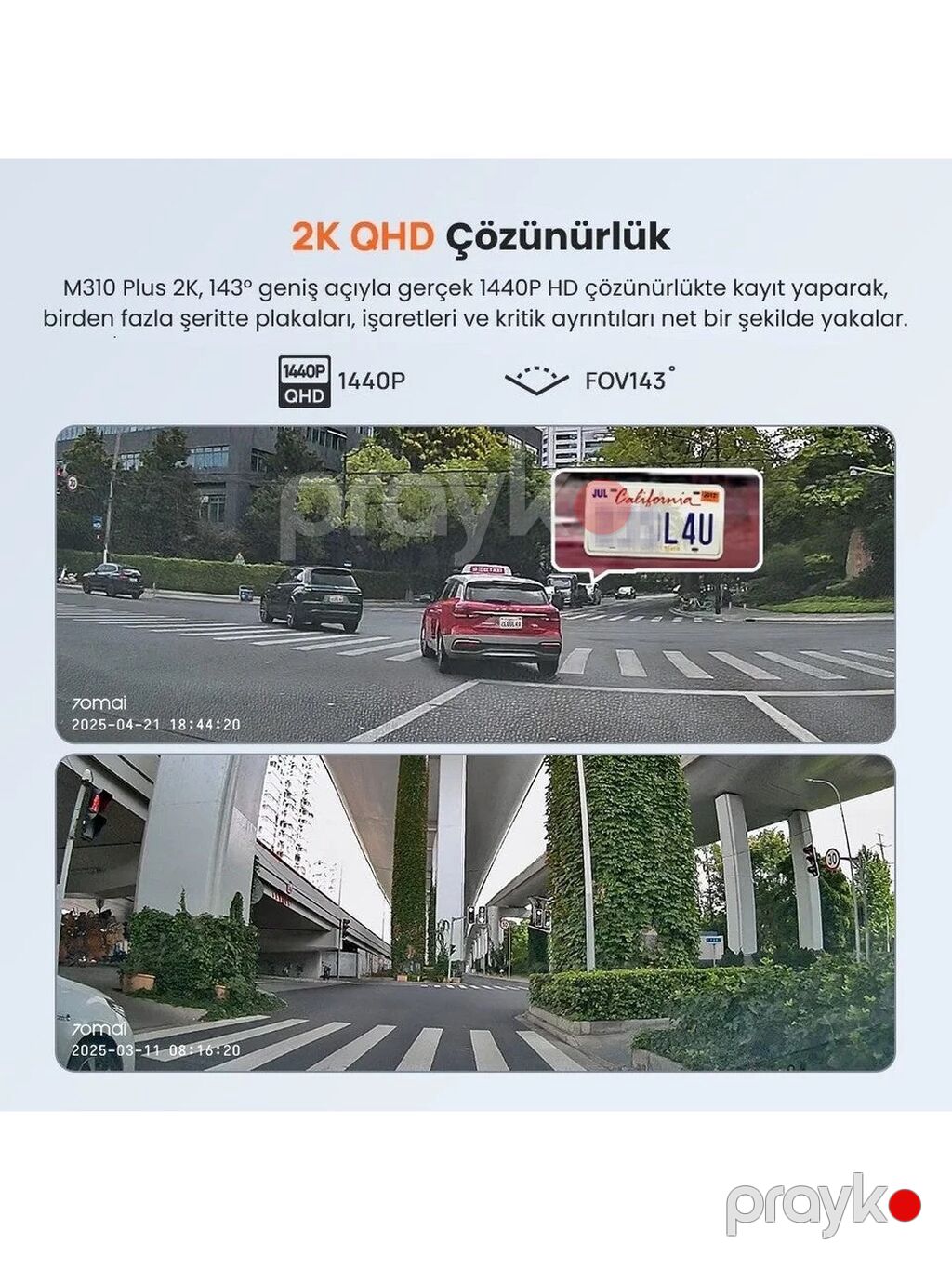 70mai Dash Cam M310 Plus 2K — Video qeydediciləri, Bakı (4)