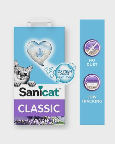 Sanicat Classic Lavender pişik qumu, 16 l — კატები