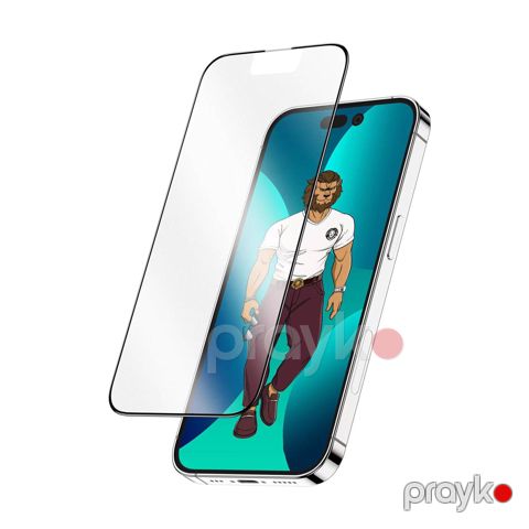 Green 3D AG/Matte HD Glass Screen Protector for iPhone 14 Pro 6.1" Clear — Bakı