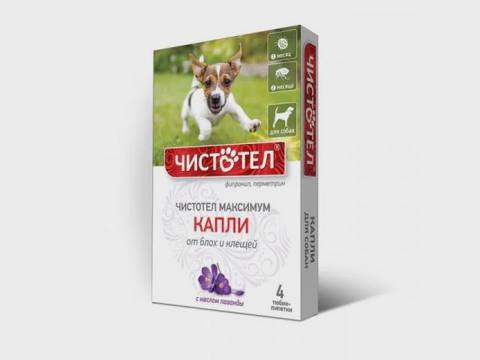 Çistotel Maksimum, itlər üçün birə və gənələrə qarşı damcılar, 1 pipet — Cats