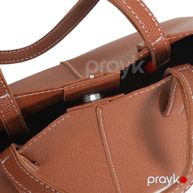 Qadın çiyin çantası 84127801, eko dəri, qəhvəyi — Mallar, Bakı (3)