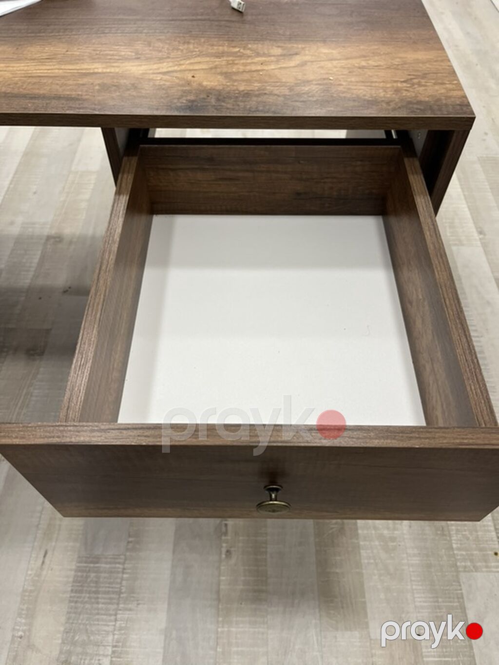 Təsvir: - Material: ağac teksturalı laminat/MDFlam səth, isti qəhvəyi — Ofis mebeli, Masazır (4)
