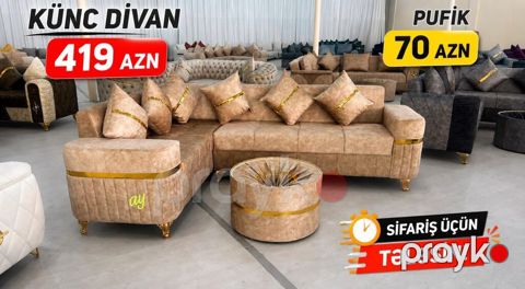 *Künc Divan – 419 azn* Ölçü: 2×280 Rəng Seçimi mövcuddur
