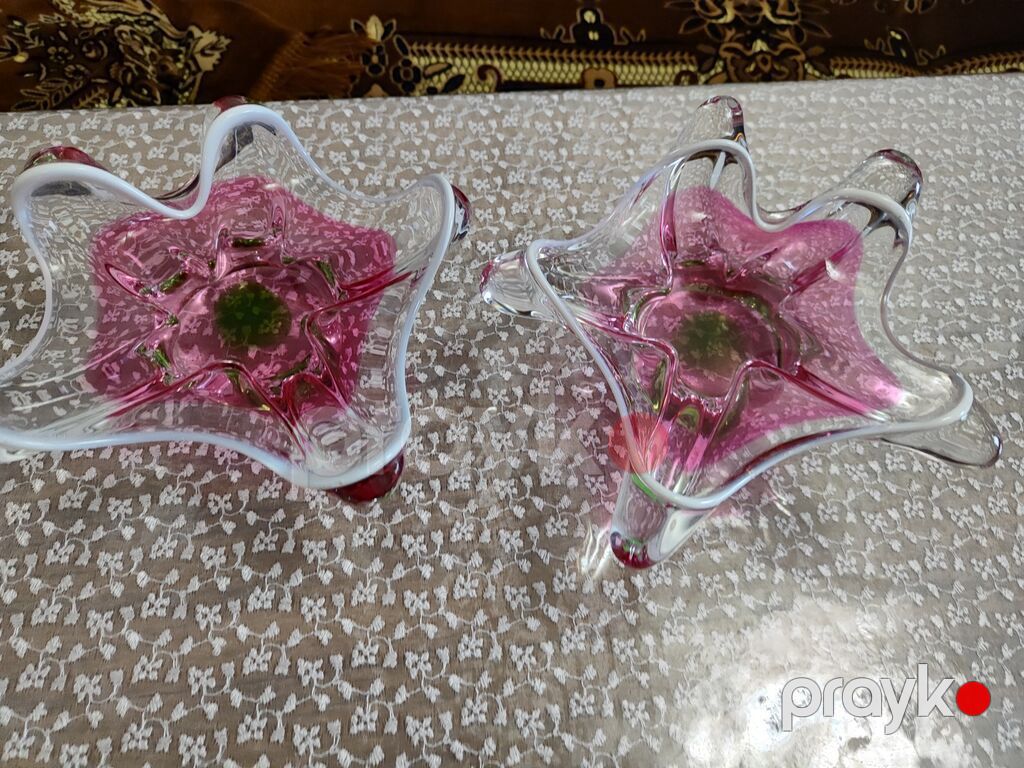 Şüşə dekor qablar – 2 ədəd dəst,cutu 40 azn. - Material: qalın — Süfrə qabı, Bakı (3)