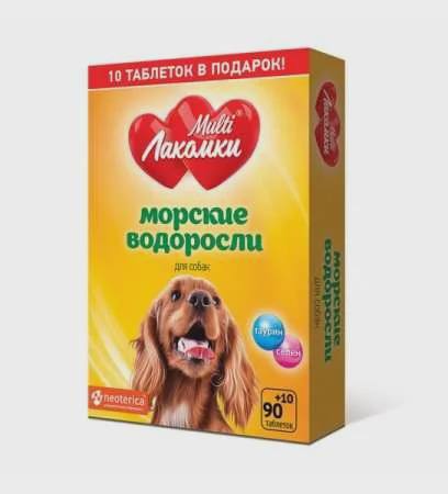 MultiLakomki «Dəniz yosunları», itlər üçün, qablaşdırma 70 tablet — Pet supplies
