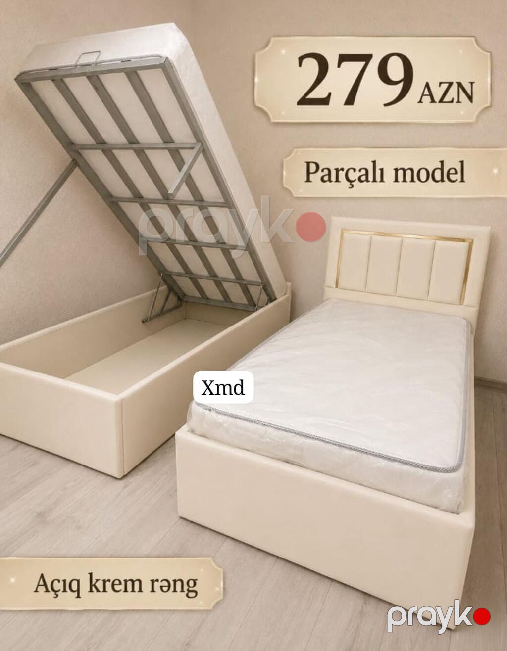 Tək nəfərlik çarpayılar – rəng seçimi mövcuddur - Bazalı və bazasız — Yataqlar, Bakı (10)