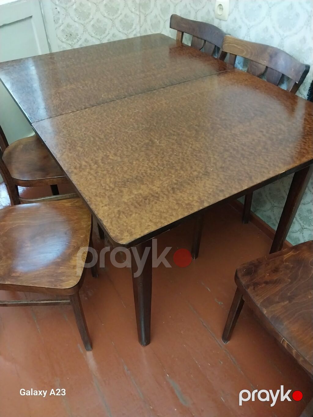Stol + 6 stul satılır, yaxşı veziyyat, stol acılır — Masalar və stullar, Bakı (2)