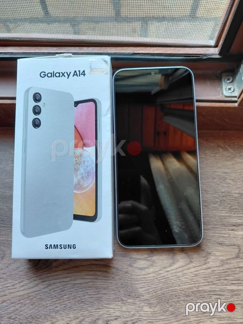 Samsung Galaxy A14, 64 GB, rəng - Boz, Zəmanət, Sensor, Barmaq izi — Ağdaş