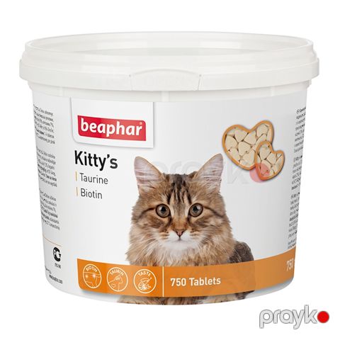 Qida əlavəsi Beaphar Kittys + Taurine-Biotin, pişiklər üçün, 750 həb — Bakı