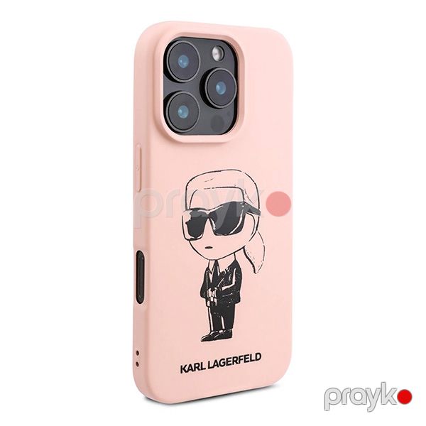 Karl Lagerfeld TPU Silicone Hard Case with ikonik Graffiti Logo For iPhone 16 Pro Max (KLOHCP16XPNYKGRTP) Pink — Mallar, Bakı (4)