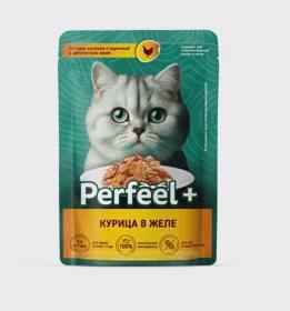 PerfeelPlus, pişiklər üçün yaş yem, jele içində toyuq dadlı, 75 q — Pişiklər