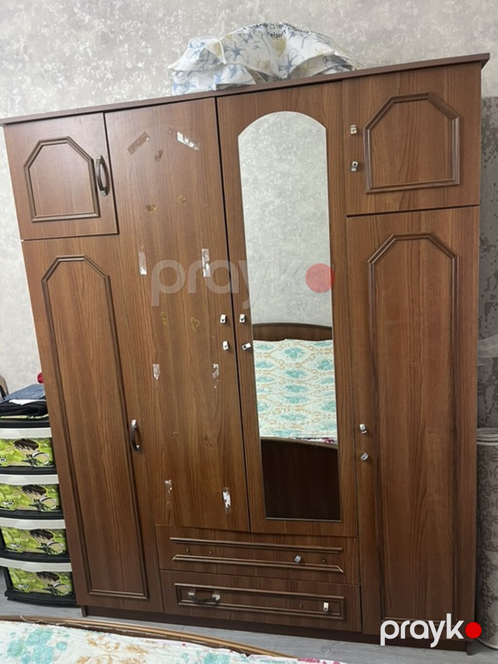 İkinəfərlik çarpayı, Dolab, Termo, 2 tumba, İşlənmiş — Yataq otağı mobilya dəstləri, Bakı (4)
