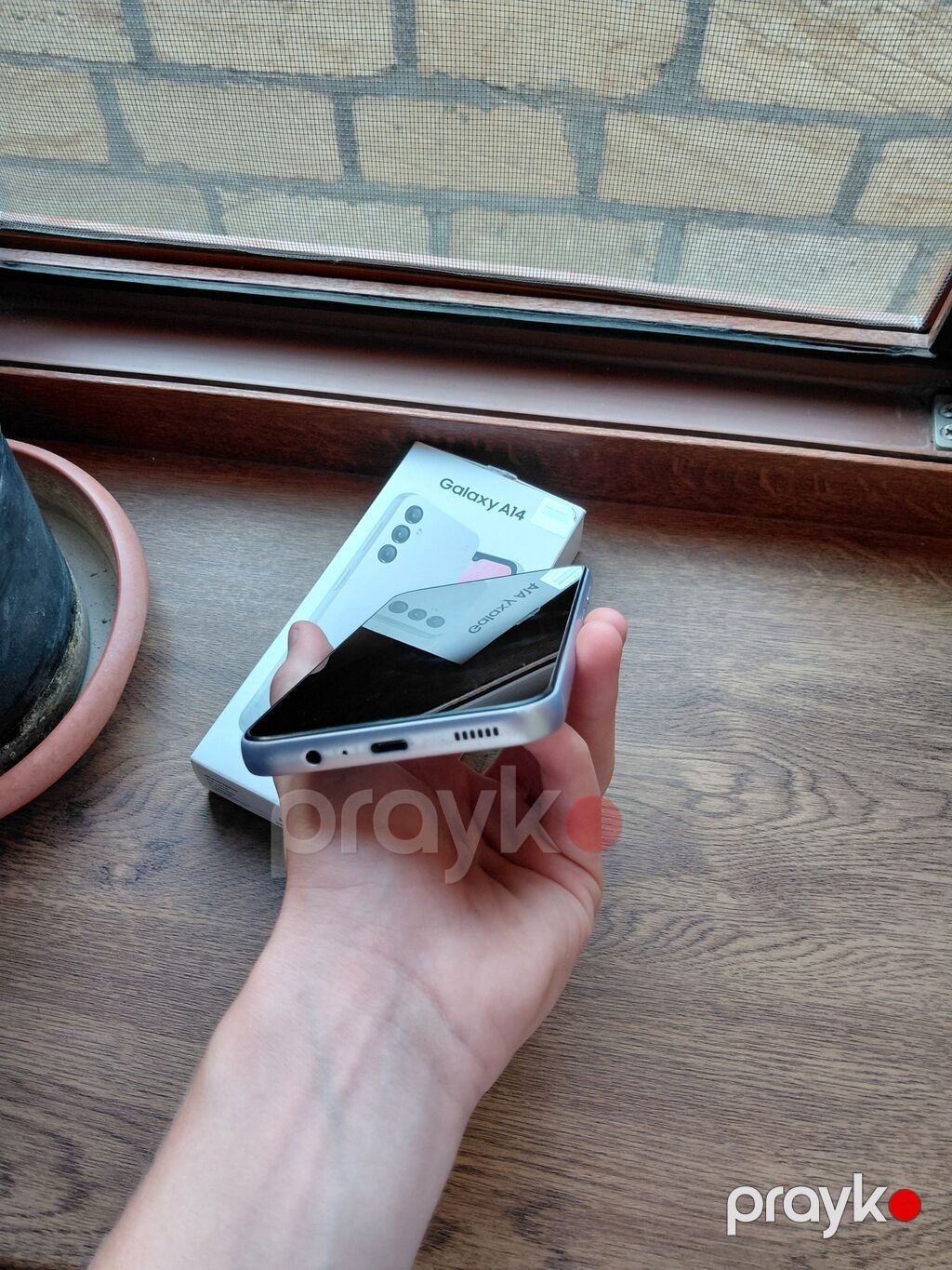Samsung Galaxy A14, 64 GB, rəng - Boz, Zəmanət, Sensor, Barmaq izi — Samsung, Ağdaş (5)
