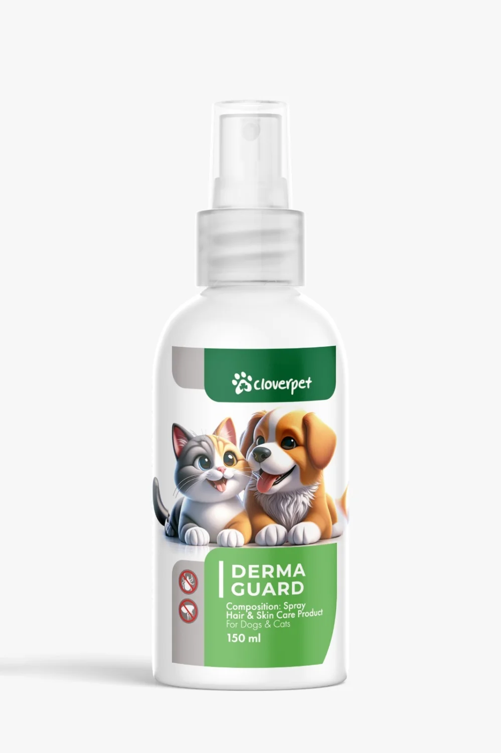 Cloverpet Derma Guard İtlər və Pişiklər üçün Saç və Dəri Spreyi, 150 ml — Bakı