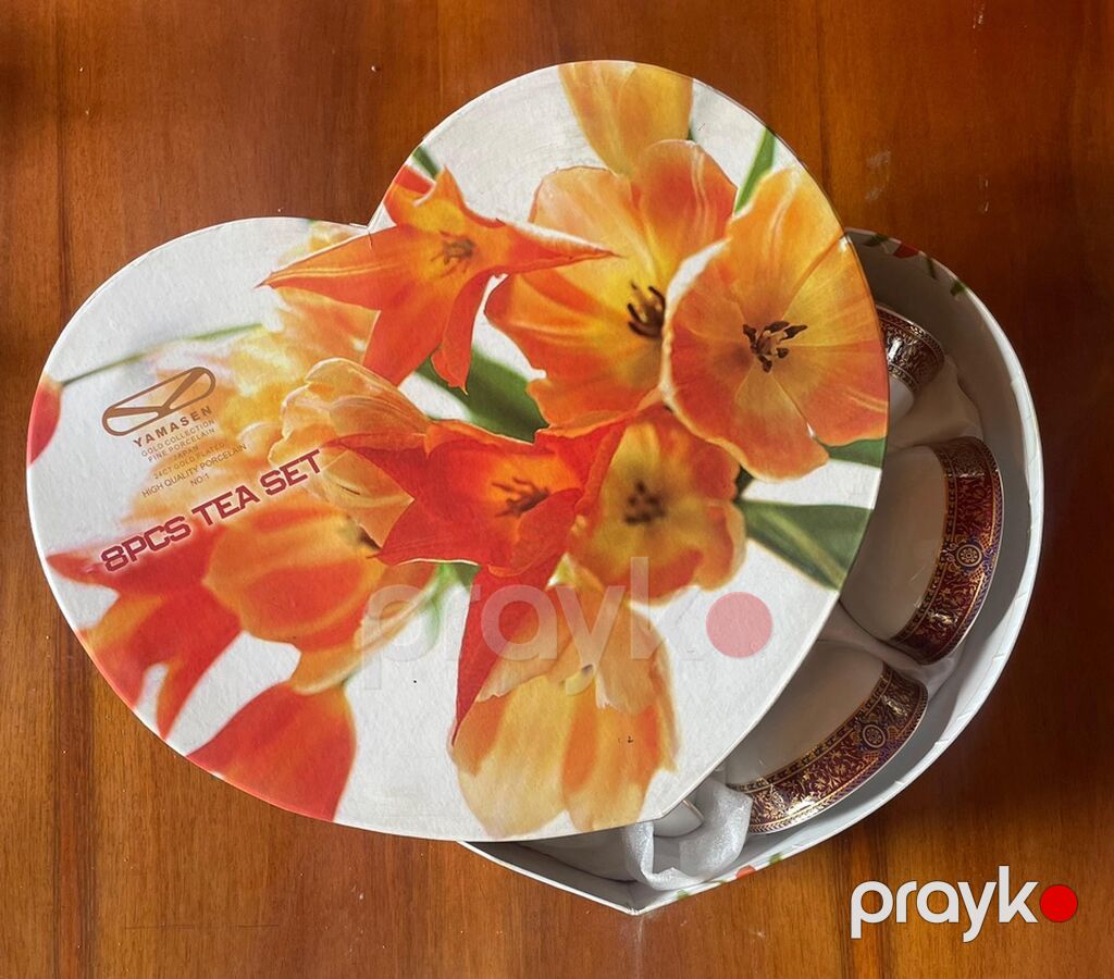 Çay dəsti, rəng - Ağ, Farfor, 6 nəfərlik, Yaponiya — Süfrə qabı, Bakı (6)