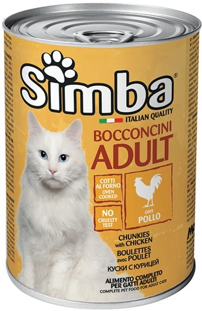 Simba Adult Cat Chunkies, pişiklər üçün toyuq ilə yaş yem, 415 q — Bakı