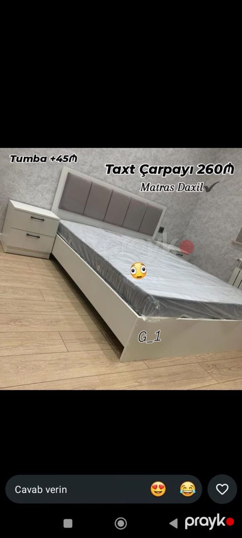 Məhsul: Yataq otağı mebelləri və kamodlar - Taxt çarpayı – 260₼ — Bakı