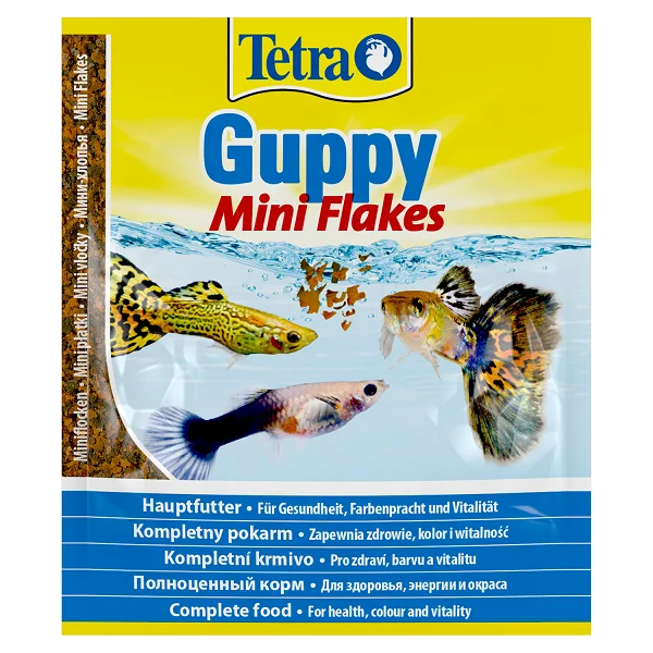 Tetra Guppy Mini Flakes quppilər üçün tam yem, 12 q — Bakı