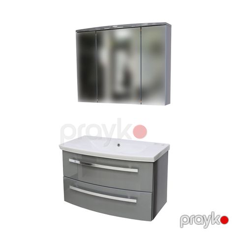 Urla moydadır parlaq laklı mdf dəst 90 sm boz — Omid.az — Repair & Construction