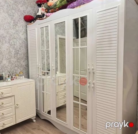 İşlənmiş, 5 qapı, Güzgülü, Ağ, Taxta, Açılan, Düz dolab — Bakı
