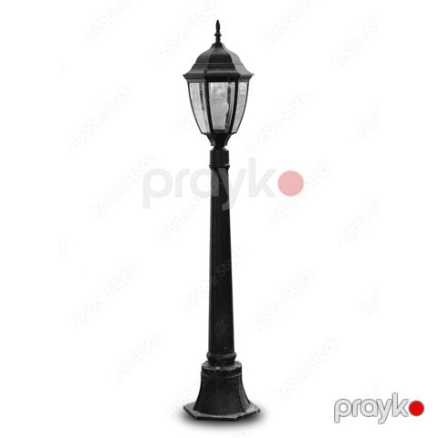 Küçə işığı dirək alu 115SM qara 9005-W/200A/BK