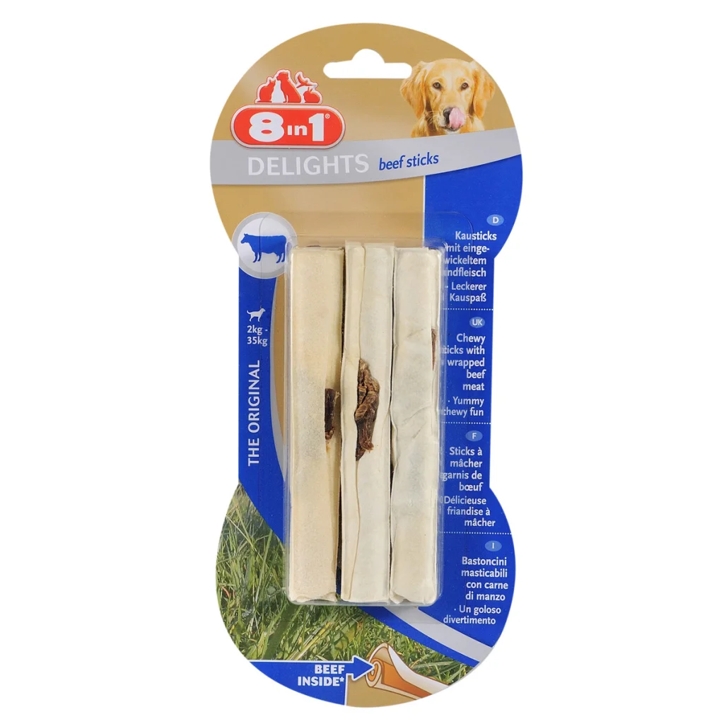 8in1 Delights Mal Əti Çubuqları İt Şirniyyatları Mal Əti ilə 75 q — Bakı
