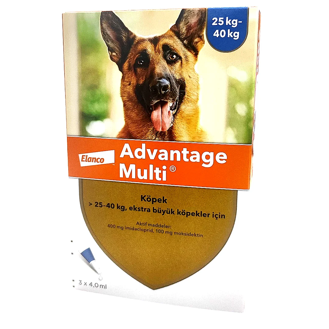 25-40 kq çəkidə olan itlər üçün Advantage Multi (Advocate) endoektosid 1 pipet 4.0 ml