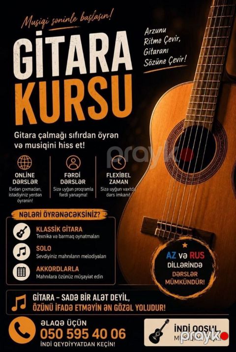 Gitara kursu — Bakı