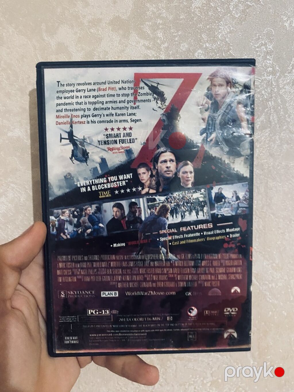 World War Z – DVD film diski - Format: DVD (orijinal qabında) - Film — Digər, Digah (2)