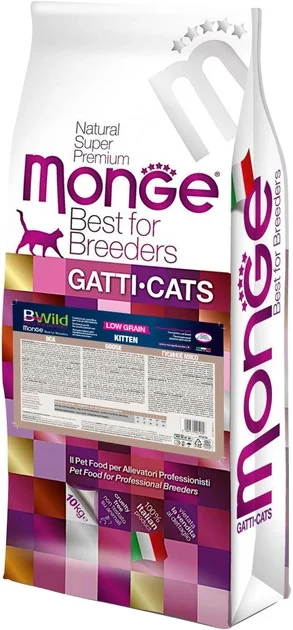 Monge Cat Bwild Low Grain Kitten, pişik balaları üçün quru yem, qaz əti ilə (çəki ilə)
