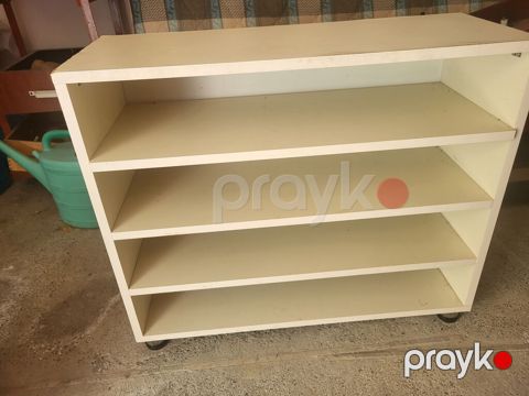 Ağ rəngli çoxməqsədli rəf dolabı - Material: laminat/taxta kompozit — Bakı
