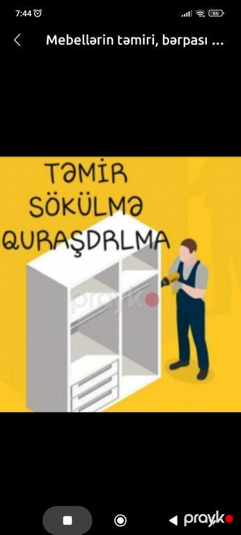 Mebellərin təmiri — Bakı