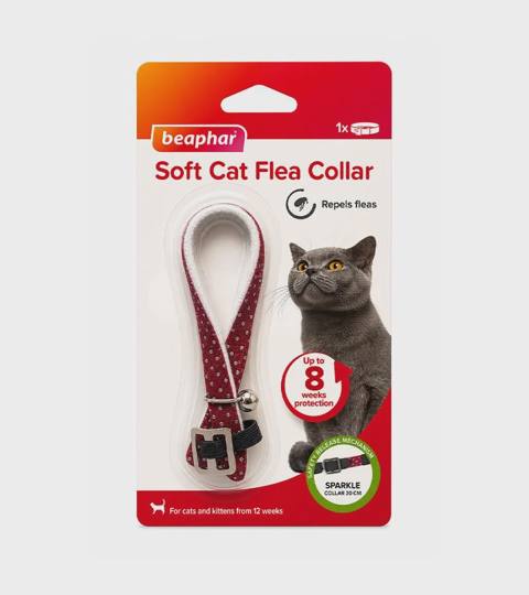 Beaphar Soft Cat Flea Collar, pişiklər üçün parazitlərə qarşı boyunbağı, 30 sm — კატები