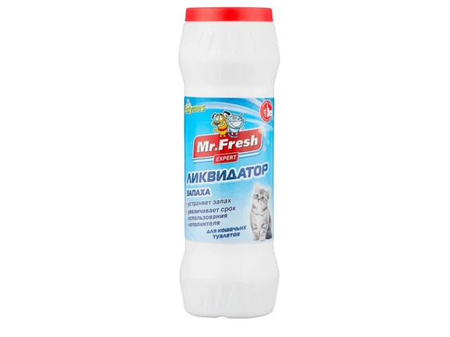 Mr.Fresh Pişik Tualeti Qoxusu və Ləkə Aradan Qaldırıcı Toz, 500 q — Zoo.az — Cats