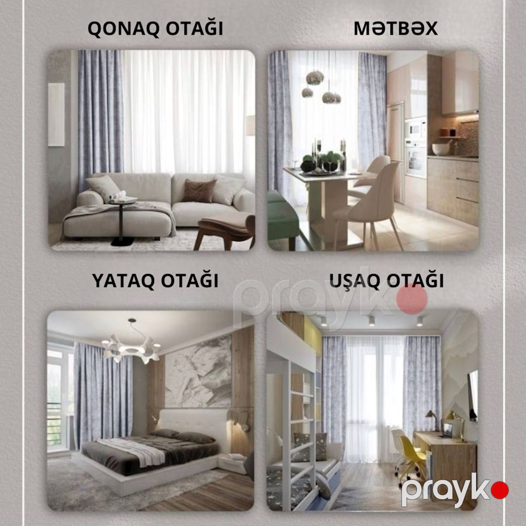 Pərdə 300x140 sm, 2 əd, mərmərli boz — Mallar, Bakı (3)