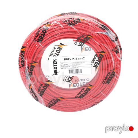 Neotek kabel nyaf H07V-K qırmızı 1x4 m — Bakı